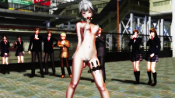 東方MMD咲夜露出SM調教3Dエロアニメ】奴隷メイドの公開半裸 ...