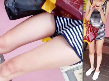 太もも街撮り盗撮動画 マイクロホットパンツで太ももを全て露出した美脚女性の下半身をドアップで隠し撮りｗｗ エログちゃんねるあんてな
