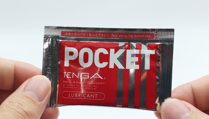 POCKET TENGA ブロック エッジに付属しているローションの画像