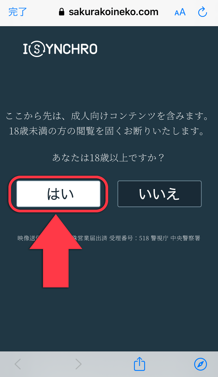 シンクロ専用動画を購入する方法を説明した画像