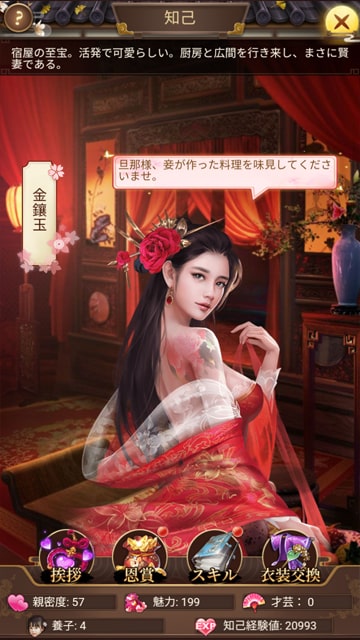 日替わり内室金鑲玉のキャラページ
