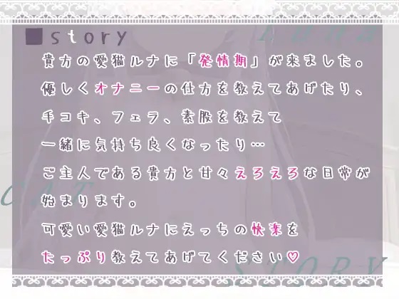 ご主人のためなら…!発情期淫乱ロリ猫のオナニー躾け〜初体験えっち。