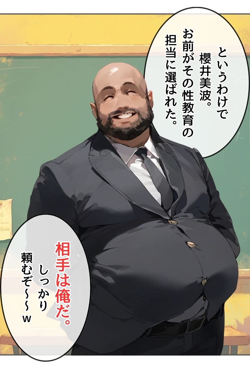【熱血!種付け先生】少子化対策のため学園一の美少女が種付けおじさんに寝取られた件33
