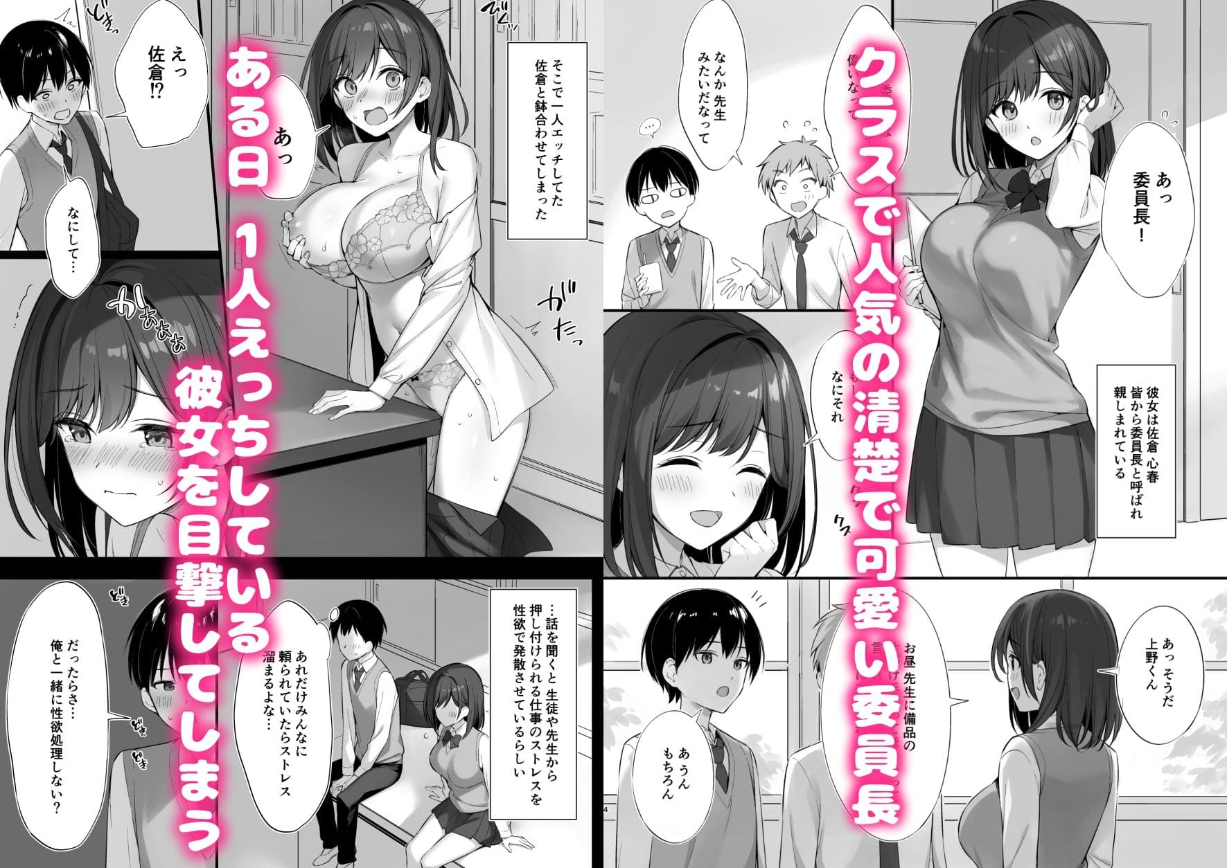 クラスの清楚な委員長とヤリ友になった話 サンプル画像1