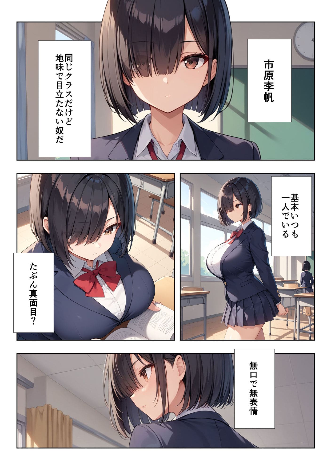 地味巨乳ちゃんの秘密の趣味 サンプル画像6