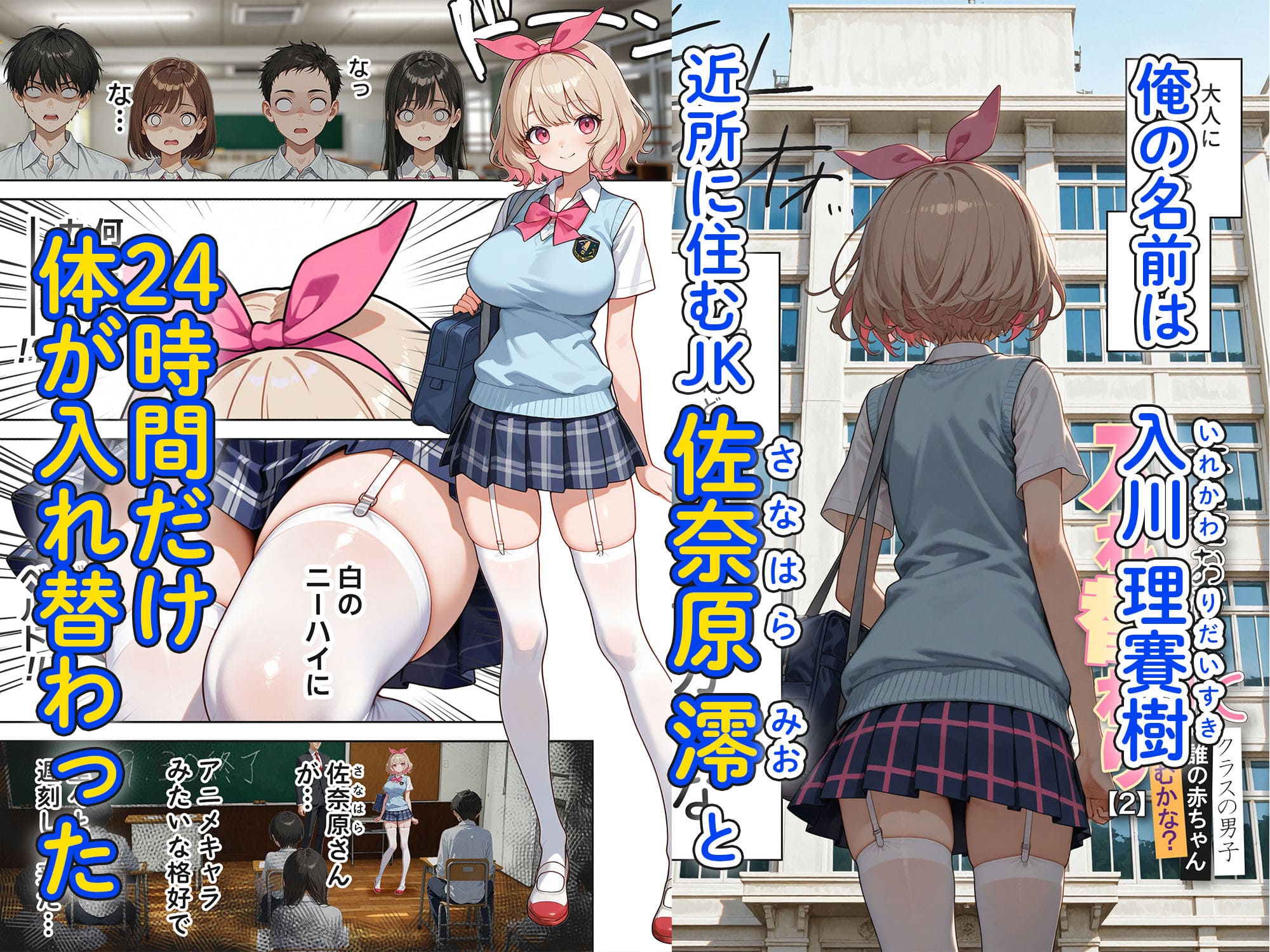 キモおじ⇔JK入れ替わり【2】クラスの男子誰の赤ちゃん孕むかな? サンプル画像1