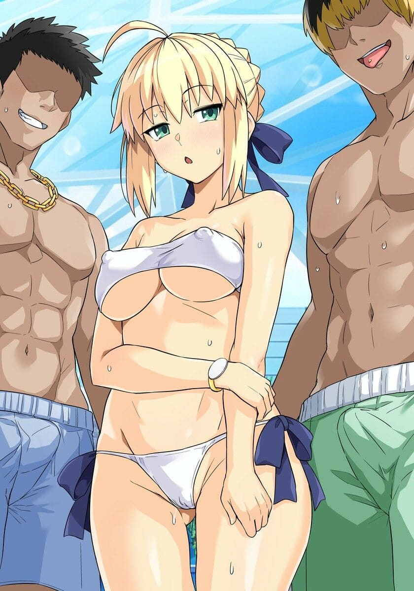 セイバーさん ヤリモクナンパ待ち プール編 （おまけミニCG集つき） サンプル画像8