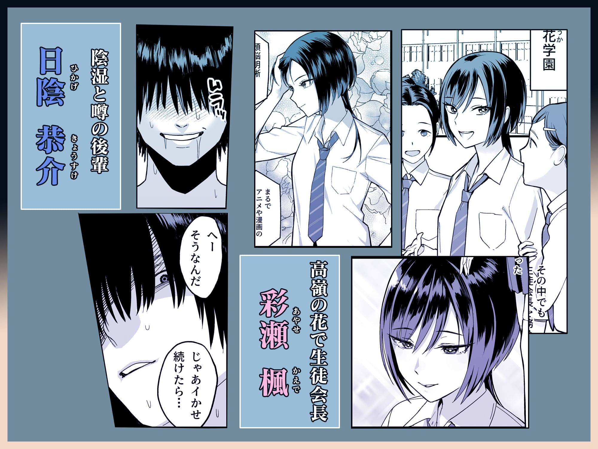 陰キャな俺だけが知っている生徒会長の裏側。 〜隠れ巨乳の先輩が快楽に屈服して堕ちるまで〜 サンプル画像1