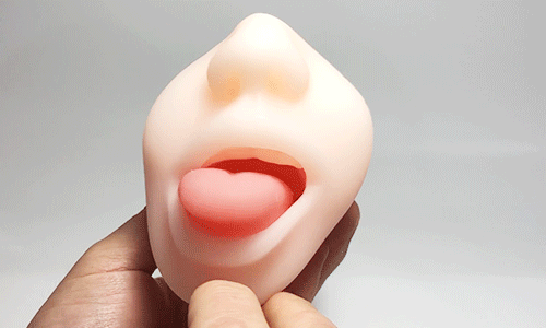 若干強吸引 長舌フェラペチーノの舌のアニメーション画像