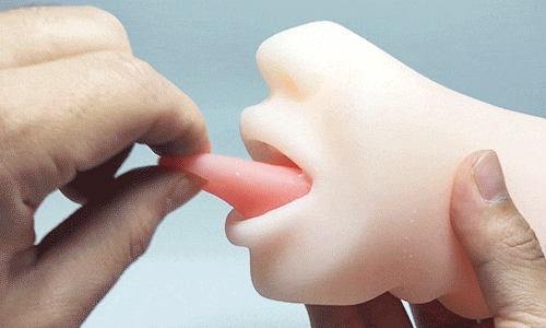 強吸引 長舌フェラペチーノの舌を伸ばしているアニメーション画像